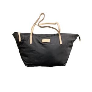 Kate Spade Purse Women’s One Size Medium Tote Nylon With Leather Straps Black